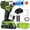 Green wrench + battery + 2 sets of sockets, variant on DGB Cordless Brushless Impact Wrench, High Torque Power Tool for Automotive Tire Repairs and Fastening