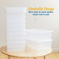 thumbnail image 5 of ECR4Kids Letter Size Plastic Tray Organizer with Lids, Large, Storage Bins, Clear, 10-Piece, 5 of 9