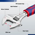 thumbnail image 3 of Llave ajustable WORKPRO de 15 cm de ancho con empuñadura antideslizante, 3 of 8