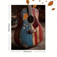 thumbnail image 3 of American Flag Acoustic Guitar Canvas Print, Suitable for Living Room, Office, Music Room, Bar, 3 of 8