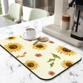 thumbnail image 2 of Ultra Absorbent Diatom Mud Dish Drying Mat with Colorful Flowers Elegant Kitchen Counter Draining Pad Sunflower, Coffee Mat Cornflower, Poppy Design, 19.5x12in, 2 of 7