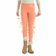 thumbnail image 2 of MKOSPLRT High Waist Leggings for Girl 2-9Y Fleece Lined Winter Leggings Warm Stretch Yoga Gym Tights Funny Letter Print Leggings, 2 of 6