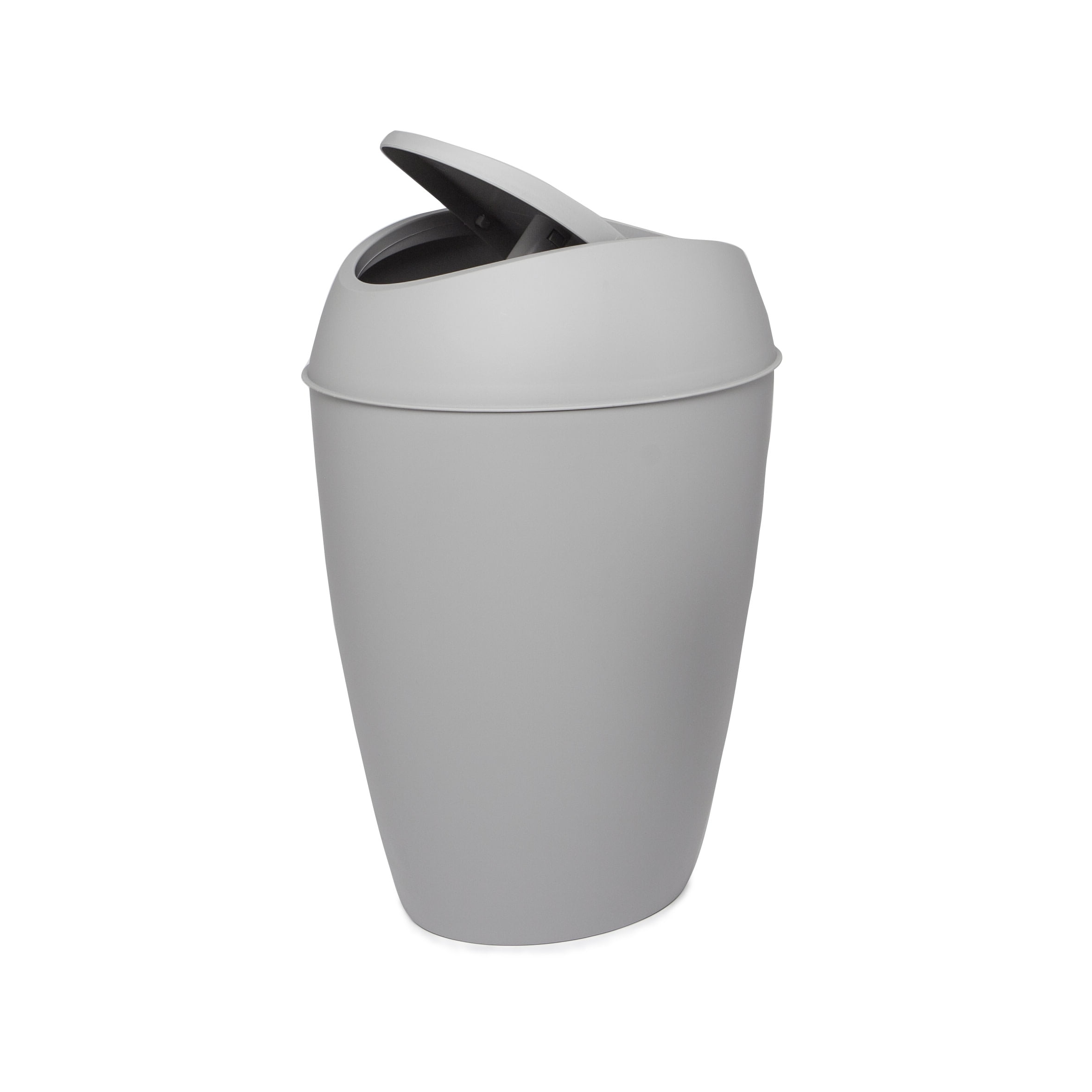 Gray FREE SHIPNG NEW Umbra Twirla 2.4 Gallon Trash Can with Swing-top Lid 