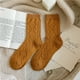 thumbnail image 1 of Calcetines de lana mezclada con rombos y estampado oscuro para mujer, calcetines de otoño e invierno gruesos y cálidos con flores oscuras, calcetines de tubo medio vintage de estilo japonés, 1 of 6