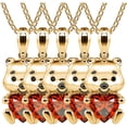 thumbnail image 2 of Collar BearNeck01 High Monaco 5 Pzas Oso/Corazón Dorado/Rojo Metal, 2 of 4
