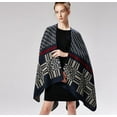 thumbnail image 5 of CoCopeaunt Women Shawl Wraps Classic Poncho Thick Warm Open Front Travel Sweaters Cape Large Wavy Blanket Scarf, 5 of 5