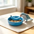thumbnail image 4 of Yhmxh Ceramic Bird Feeding Bowl, Cute Bird Food Dish, Splatter Proof Parrot Cockatiel Feeder Dish, Heavy Base Ceramic Bird Feed Bowl for Small Medium Parrots Pet Bird Cage Daily Feeding Supplies, 4 of 6