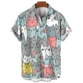 thumbnail image 5 of Camisas de solapa Harajuku con dibujos animados de moda Y2k para mujer, camisas con estampado 3D de manga corta con botones, ropa de calle de moda para mujer, camisa superior, 5 of 5