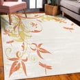 thumbnail image 3 of Dragonfly Decorative Rug, Swirled Floral Background Damask Curl Branches and Leaves Print, Quality Carpet for Bedroom Dorm and Living Room, 6 Sizes, Dark Peach, by Ambesonne, 3 of 4