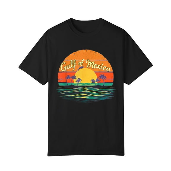 Gulf-of-Mexico-Since-1672 Retro T-shirt L Black