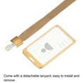 thumbnail image 4 of Uxcell 9.5x5.8cm Vertical Aluminum Badge Holder with Metal Hook Lanyard Gold Tone, 4 of 7