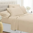 thumbnail image 4 of Swift Home Collection de Literie de Luxe, Ensembles de Draps 6 Pcs en Microfibre Brossée Ultra Douce, Extrêmement Durables - Ajustement Facile - Résistant aux Plis - (Inclut 2 Taies d'Oreiller Bonus), Double, Crème, 4 of 10
