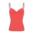 thumbnail image 6 of Hsovts Women Criss Cross V Neck Camisole Tank Top with Built Bra Soft Sleeveless Summer Tops Multiple Colors Casual Daily Shirts Red 5xL, 6 of 6