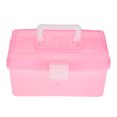 thumbnail image 4 of Clear Plastic Art Storage Box Watercolor Oil Painting Supplies Multipurpose Case Portable for Artists Students, 4 of 8