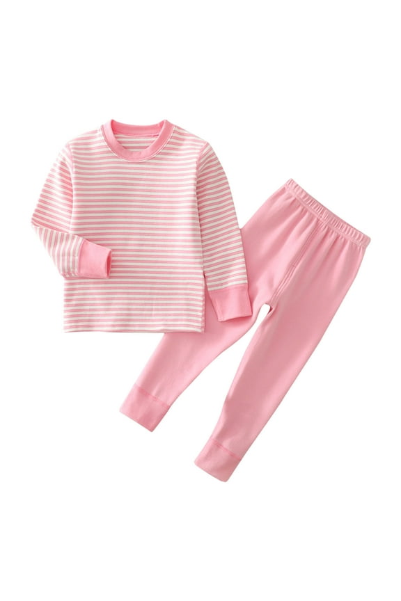 Girls Boys Thermal Underwear Set Soft Long Winter Johns Base Layer Thermal Top and Bottom for Toddler