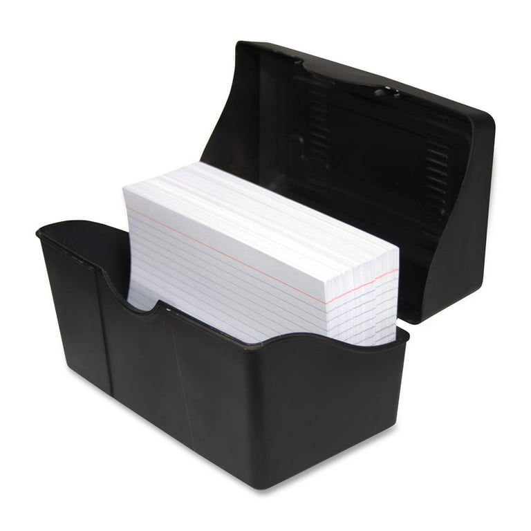 Snap-N-Store 5x8 Index Card File Box, Black - SNS01647