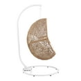 thumbnail image 3 of Modway Encase Outdoor Synthetic Rattan Swing Chair in Cappuccino/White, 3 of 10