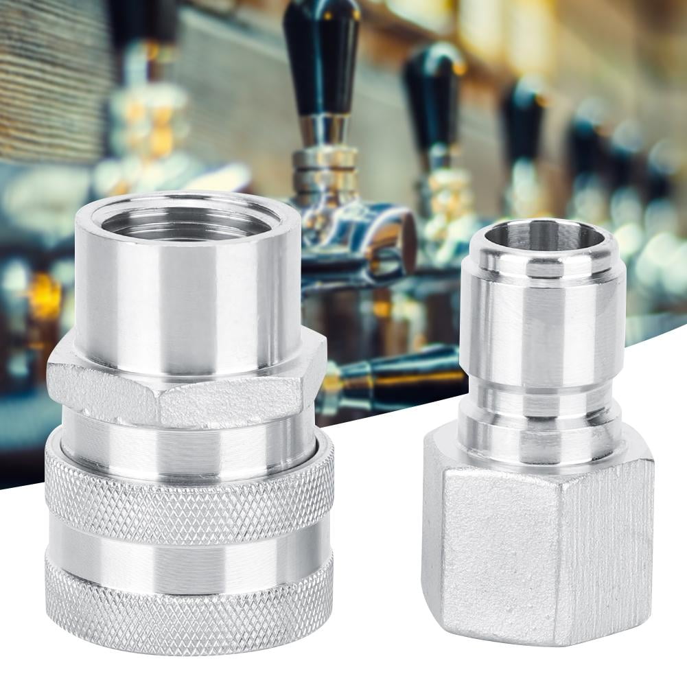 Stainless Steel /2in Female and Male Connector Adapter Quick Disconnect Set 