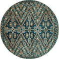 thumbnail image 1 of Ahgly Company Indoor Round Abstract Light Blue Modern Area Rugs, 8' Round, 1 of 4