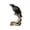 Without Candlestick, variant on LOWLHOME Halloween Realistic Resin Crow Figurine, Craft Spooky Crow Decoration Versatile Bird Sculpture, Tabletop Ornament Garden Party Prop, Halloween Party, Crow-w Candlestick