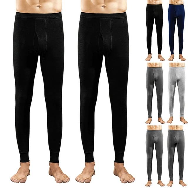 JGJNFE Thermal Underwear for Men,Thermal Pants Men,2-Pack Men's Thermal Underwear Set for Base Layer and Cold Weather Protection Winter Long Johns Lightweight Warmth with Comfortable Fits