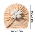 thumbnail image 3 of Splozh Baby Turban Bow Baby Girls Turban Hats with Bow Newborn Caps Bonnets Headwraps for Infants Toddlers,Coffee,One Size, 3 of 5