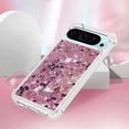 thumbnail image 5 of Case for Google Pixel 9 Case Glitter Liquid Cute Clear Phone Case,Floating Quicksand Shockproof Protective Bumper Soft TPU Cover for Google Pixel 9 / Pixel 9 Pro Love Rose YB, 5 of 14