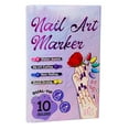 thumbnail image 2 of Nail Art Pens,10 Colors Double Ended Metallic Nail Marker Pens Graffiti Dotting Drawing Painting Liner Pen,Quick-Drying Acrylic Paint Pen for Home Salon Quickly Dry Nail Art(1 Set), 2 of 8