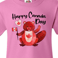 thumbnail image 4 of Inktastic Happy Canada Day Cute Red Beaver with Canadian Flag Youth T-Shirt, 4 of 5