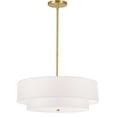 thumbnail image 2 of 571-224P-AGB-WH Dainolite Everly - 4 Light 2-Tier Pendant In Transitional Style-9 Inches Tall and 20 Inches Wide-Aged Brass Finish-White Shade Color, 2 of 3