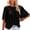 Black womens tops summer, variant on USSUMA Womens Summer Tops Flare Sleeve Bohemian T-Shirts for Women Trendy Floral Lace Womens Blouses and Tops Dressy Short Sleeve Crewneck Tunic Plus Size Shirts for Women