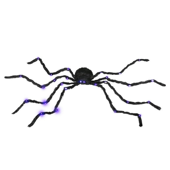 3.25" Outdoor Decoration, Light-up Oversized Spider Prop with Light Up Bendable Legs Black   Polyester