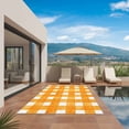 thumbnail image 3 of Orange Plaid Outdoor Rug for Patio/Deck/Porch, Non-Slip Large Area Rug 4 x 6 Ft, Watercolor Grid Checker Gingham Farmhouse Indoor Outdoor Rugs Washable Area Rugs, Reversible Camping Rug Carpet Runner, 3 of 8