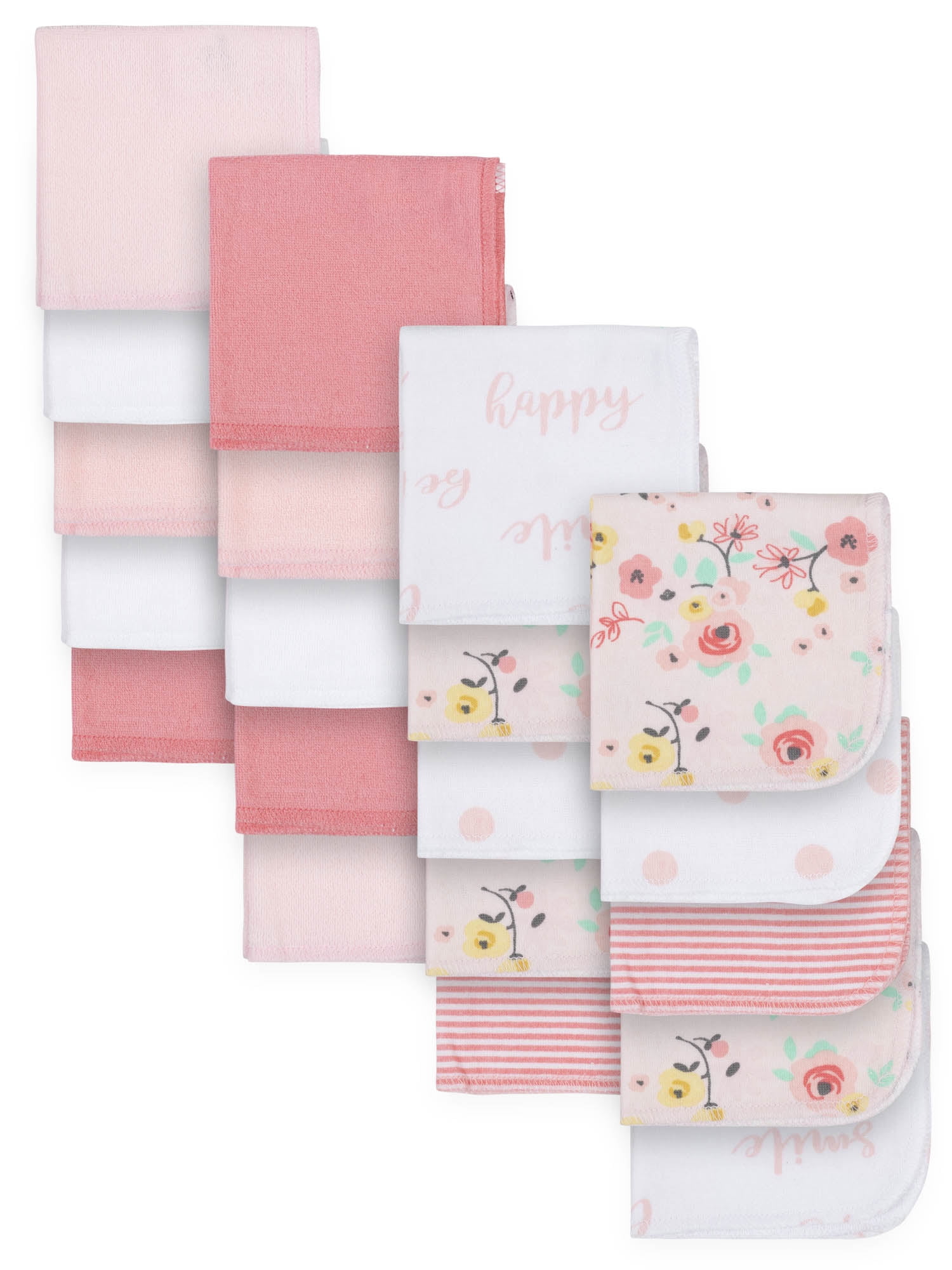 Gerber Baby Girls Washcloths, 20Pack
