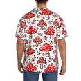 thumbnail image 7 of Goofa Amanita Red Mushroom Printed Men's Casual Short-sleeved Shirt,Lightweight Breathable Button-down,Summer Casual men's top,Versatile Fashion shirt-, 7 of 7
