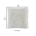 thumbnail image 5 of Square Accent Throw Pillow Set of 4, Faux Rabbit Fur, White Polyester, 5 of 5