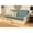 Antique White/Blue, variant on Kodiak Furniture Monterey Futon with Suede Fabric Mattress in Barbados/Black