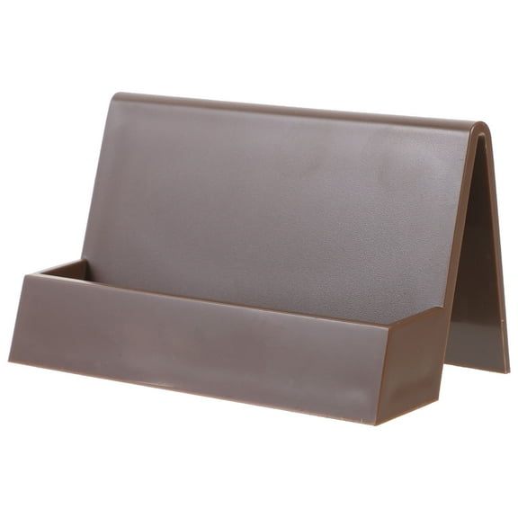 Masteelf Coffee Business Card Holder for Desk Office Use Plastic Material Keeps Cards Organized