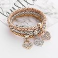 thumbnail image 2 of 3 unids/set multicapa mariposa corazón elefante encantos cadena pulsera cristal pulsera elástica para mujeres niñas joyería Feliz Sencillez, 2 of 4