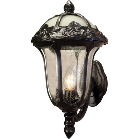 Special Lite Products Rose Garden Medium Post Mount Light with Seedy Glass
