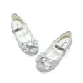 thumbnail image 3 of Stelle Girls Mary Jane Glitter Shoes Low Heel Princess Dress Shoes,Toddler Little Girls Crown Flower Girl Wedding Party Dress Pump Shoes,Sliver, 3 of 6