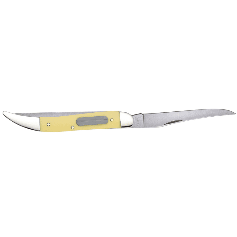Case XX Fishing Knife Clip, Fish Scaler Blade Smooth Yellow Synthetic-00120  