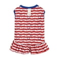 thumbnail image 2 of Dmlowu 4th of July Patriotic Dog Dress, Red White Blue Star Pattern Dog Clothes, Breathable Summer Party Outfit for Pets (5.5-8.8 lbs), 4th of July Decorations, 2 of 7