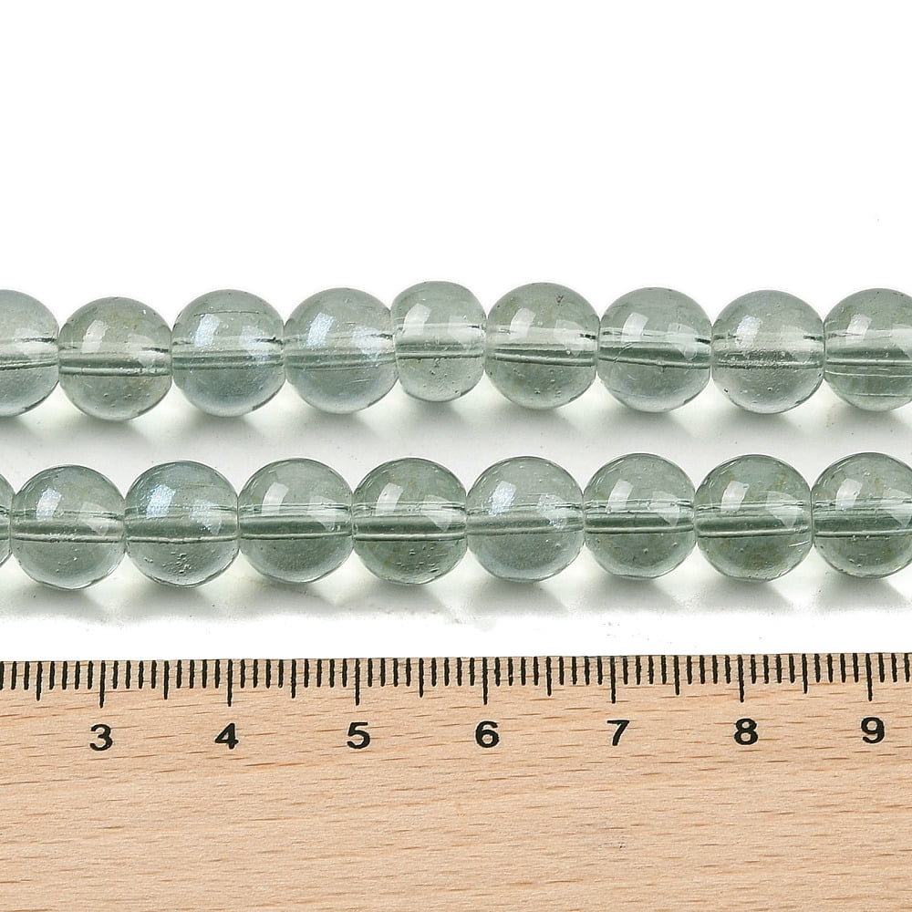 20 Strand Glass Bead Strands with Glitter Powder Round Green 10x9mm Hole: 1.2mm about 90pcs/strand 31.81''(80.8cm)