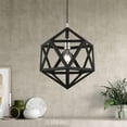 thumbnail image 4 of 41328-04 Livex Lighting Ashland - 1 Light Pendant In Geometric Style-20.75 Inches Tall and 13 Inches Wide-Black/Brushed Nickel Finish    -Traditional, 4 of 11