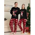 thumbnail image 2 of Pijamas de Navidad para padres e hijos con estampado de alces de dibujos animados de Año Nuevo 2024, conjunto de 2 piezas, pijamas de aspecto familiar, 2 of 5