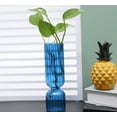 thumbnail image 2 of Colorful Straight Tube Striped Glass Vase - Modern Home Decor Art, 2 of 5