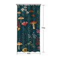 thumbnail image 5 of Colorful Mushroom Flower Dark Green Pattern Shower Curtain 36"x72" ,Bathroom Decorative Shower Curtains Set with 12 Hooks,Modern Waterproof Washable Shower Curtain, 5 of 6