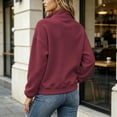 thumbnail image 6 of Hurxie Womens Quarter Zip Pullover Casual Shirts Half Zip Sweatshirts Half Zip Pullover Women Fall Winter Athletic Clothes, 6 of 6