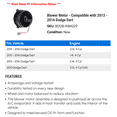thumbnail image 2 of Blower Motor - Compatible with 2013 - 2016 Dodge Dart 2014 2015, 2 of 2